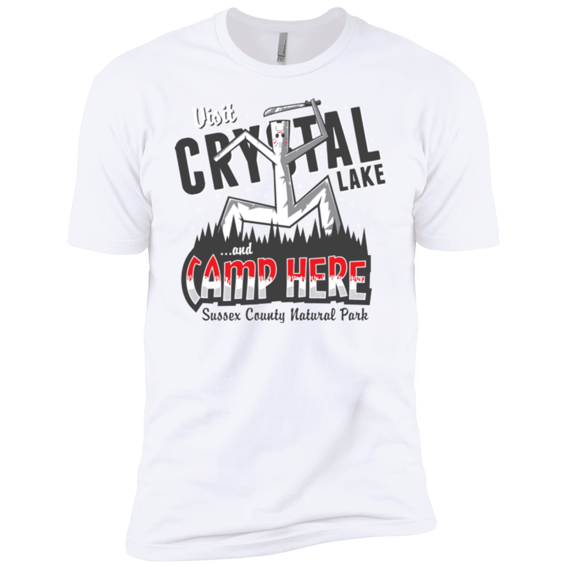 T-Shirts White / YXS CAMP HERE Boys Premium T-Shirt