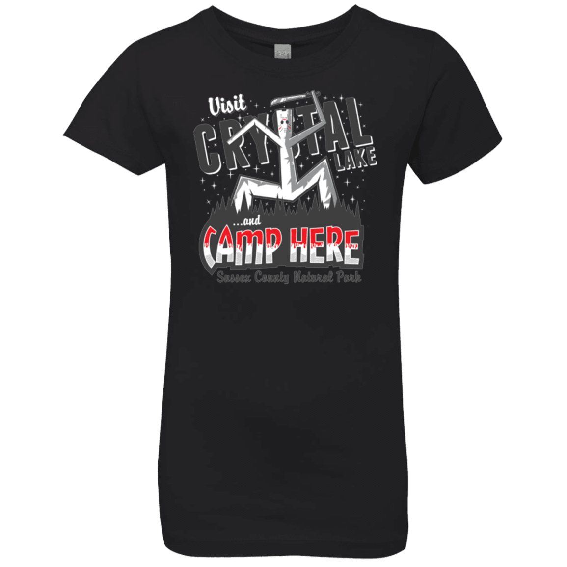 T-Shirts Black / YXS CAMP HERE Girls Premium T-Shirt