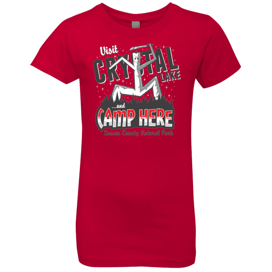 T-Shirts Red / YXS CAMP HERE Girls Premium T-Shirt