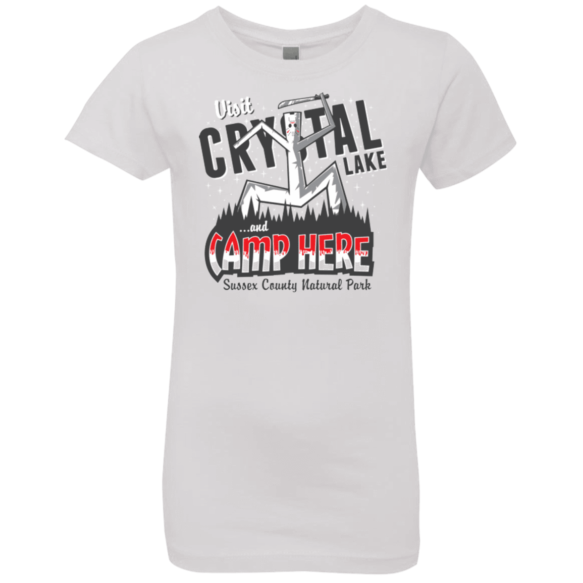 T-Shirts White / YXS CAMP HERE Girls Premium T-Shirt