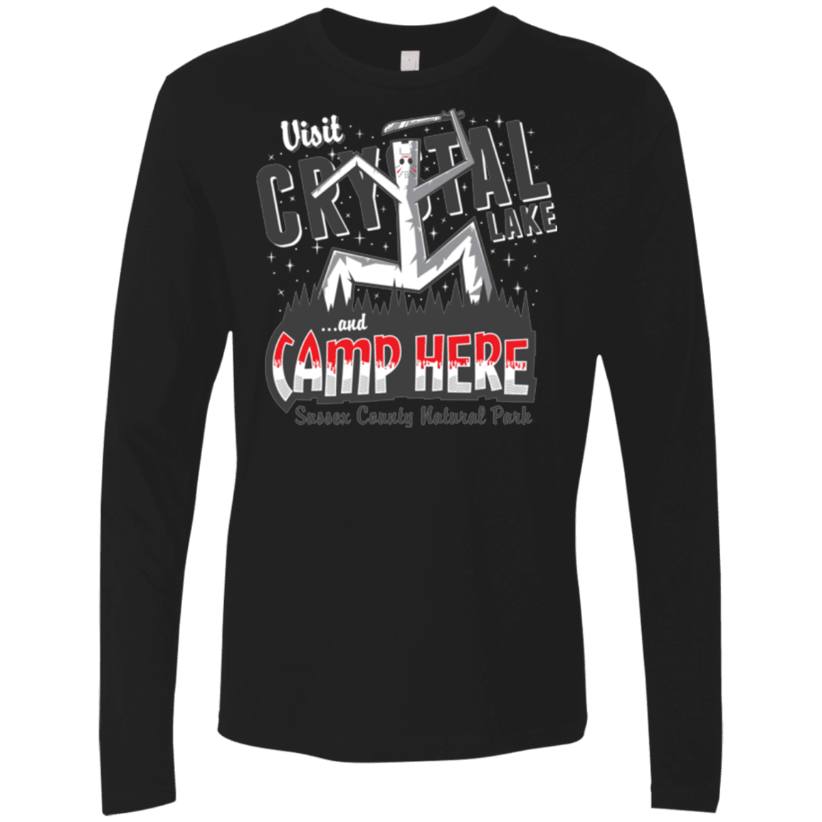 T-Shirts Black / Small CAMP HERE Men's Premium Long Sleeve