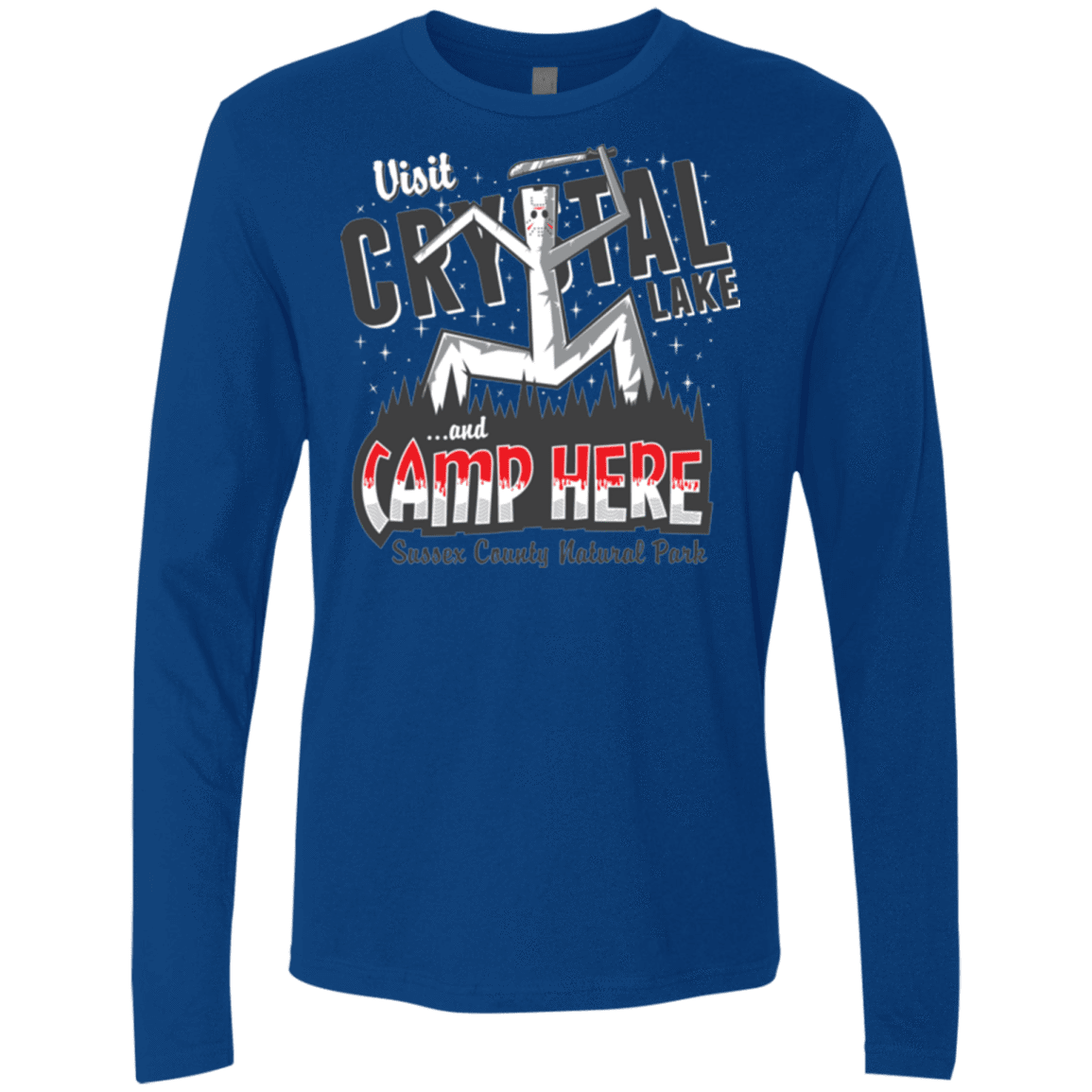 T-Shirts Royal / Small CAMP HERE Men's Premium Long Sleeve