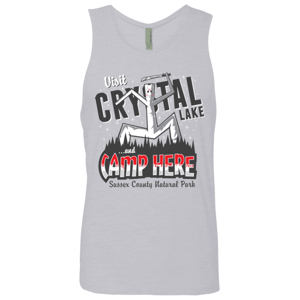 T-Shirts Heather Grey / Small CAMP HERE Men's Premium Tank Top