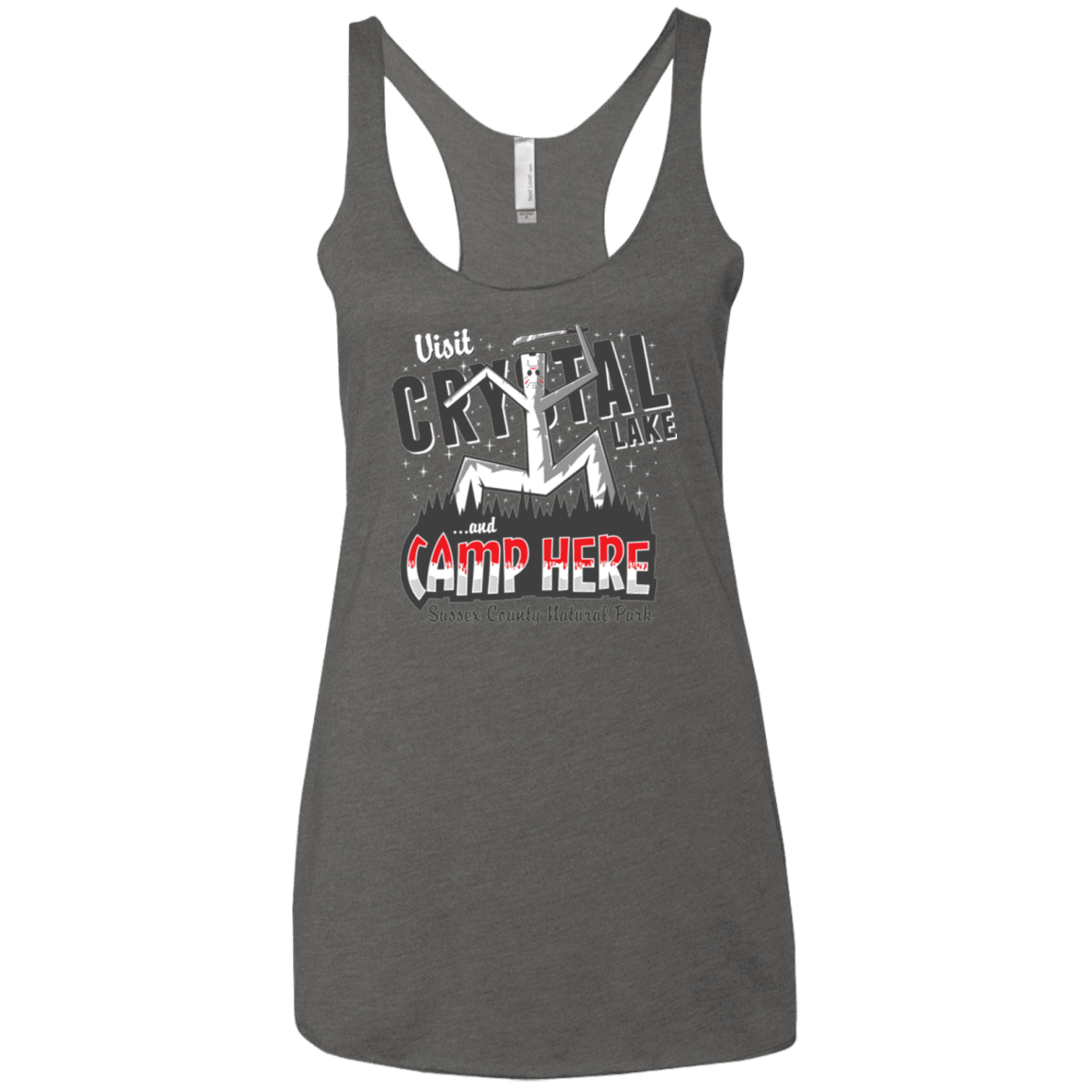 T-Shirts Premium Heather / X-Small CAMP HERE Women's Triblend Racerback Tank