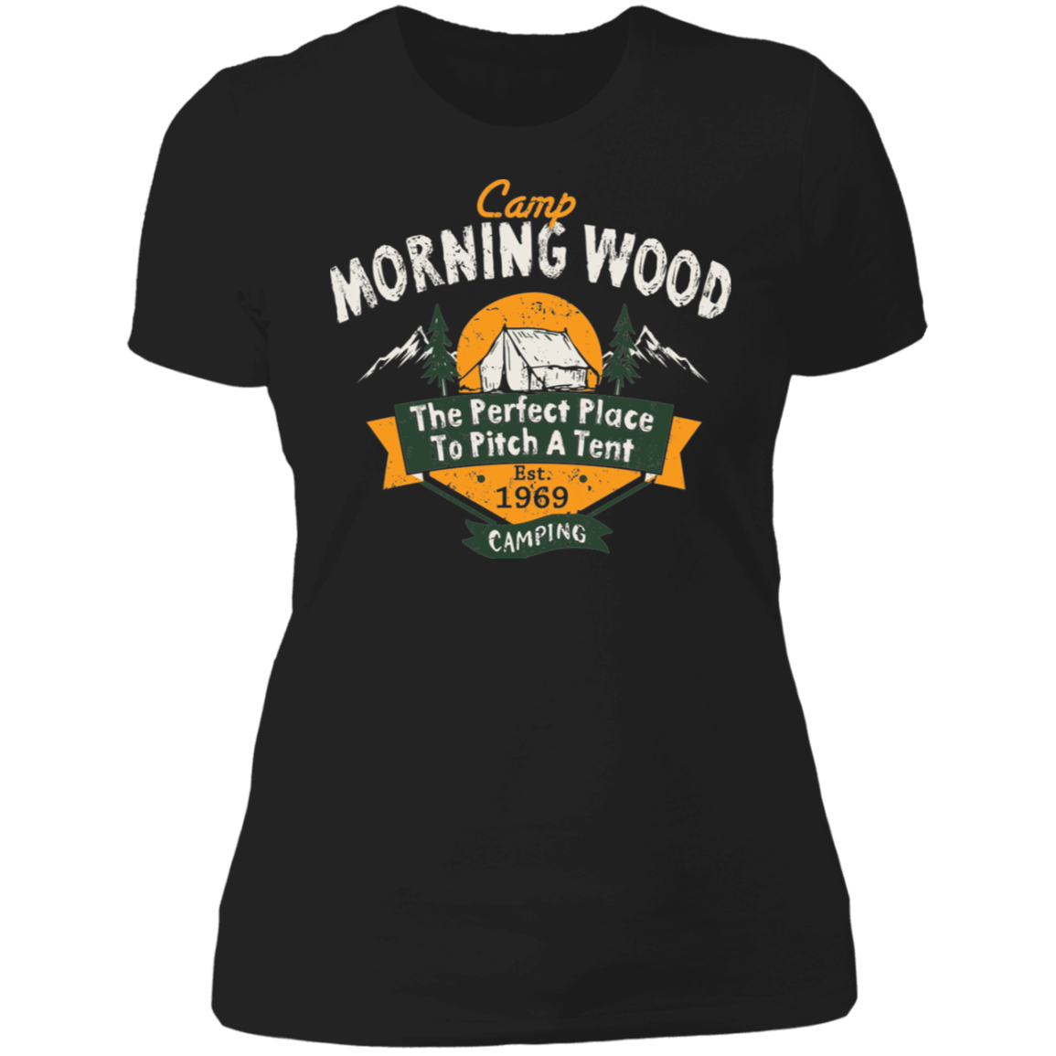 T-Shirts Black / X-Small Camp Morning Wood Camping Women's Premium T-Shirt