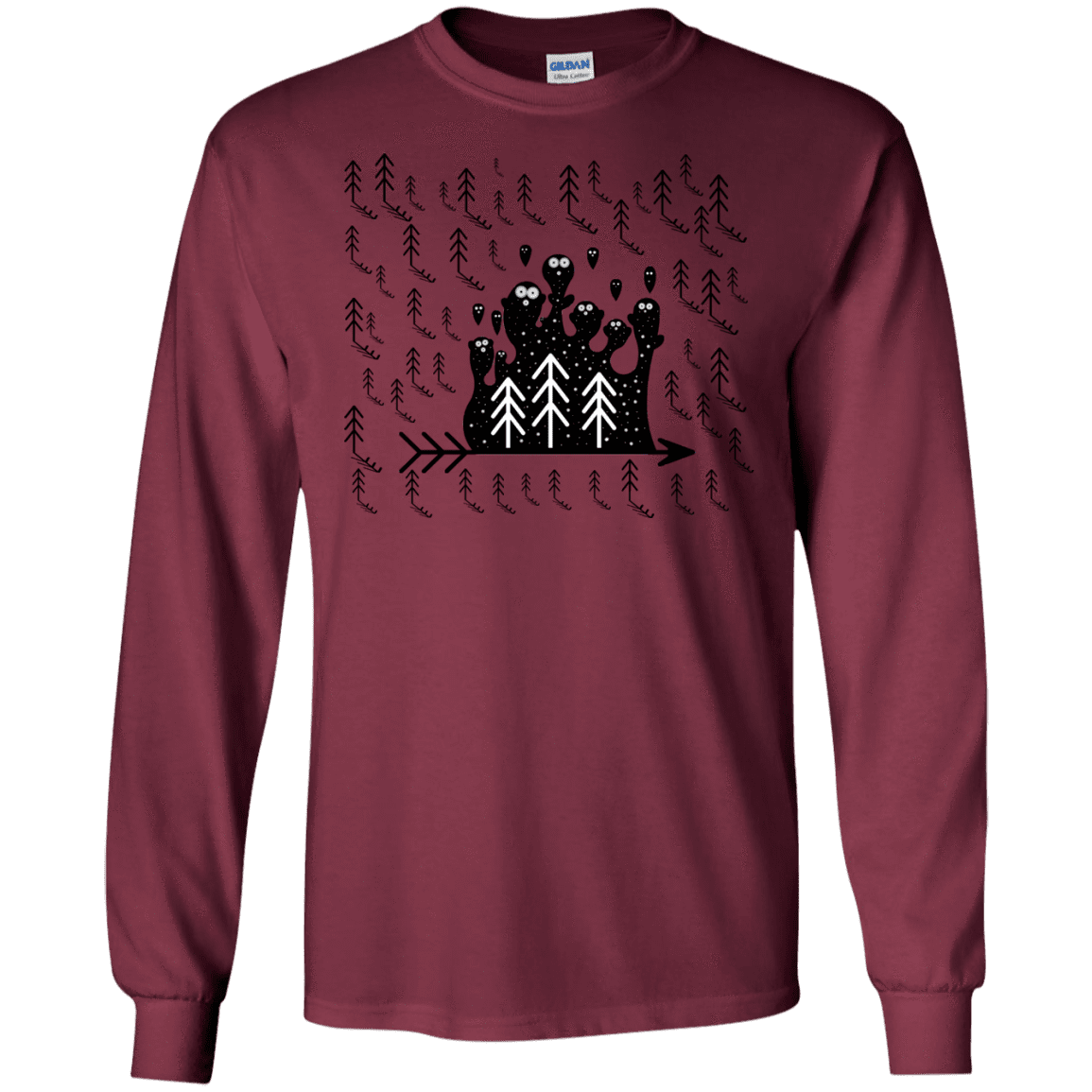 T-Shirts Maroon / S Campfire Stories Men's Long Sleeve T-Shirt