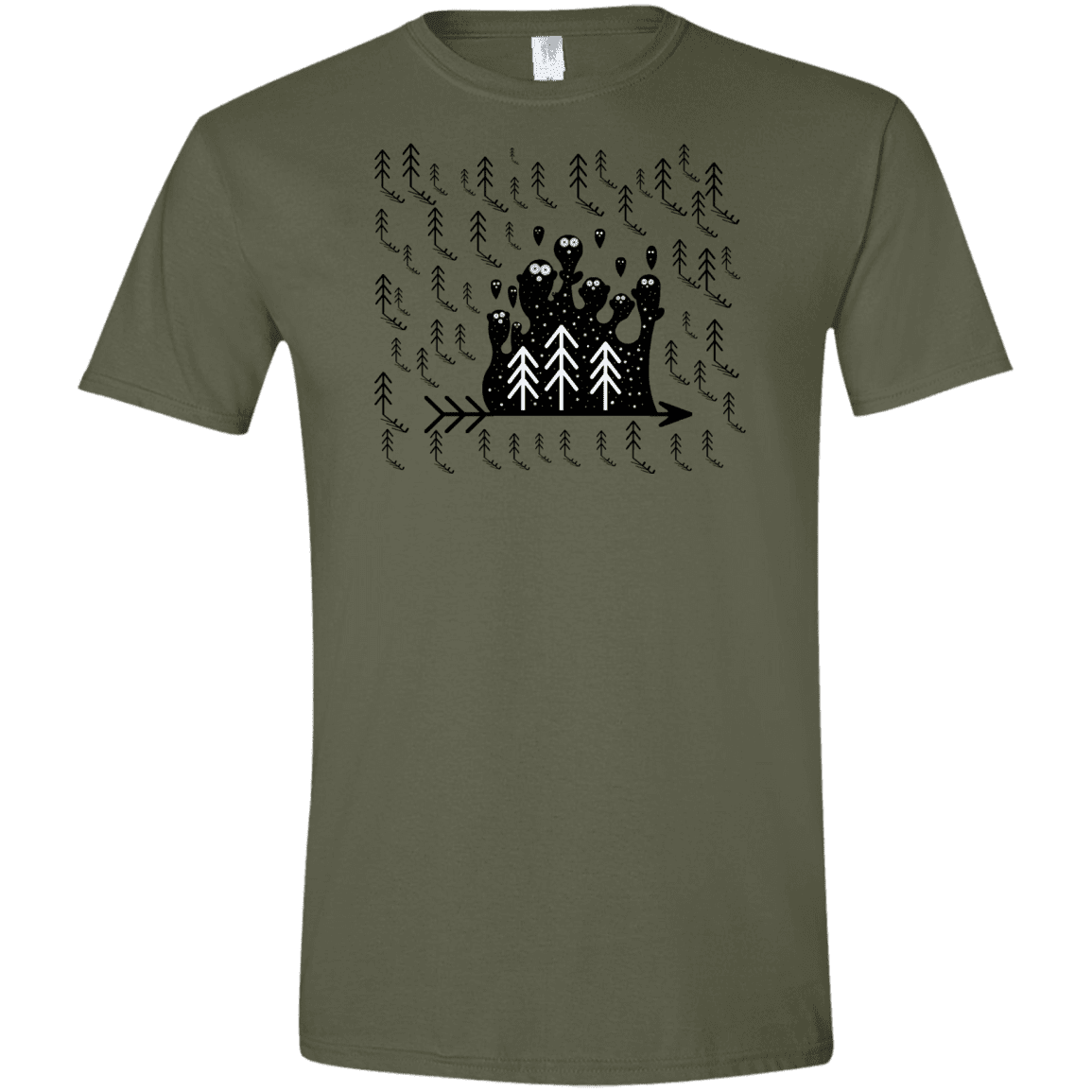 T-Shirts Military Green / S Campfire Stories Men's Semi-Fitted Softstyle