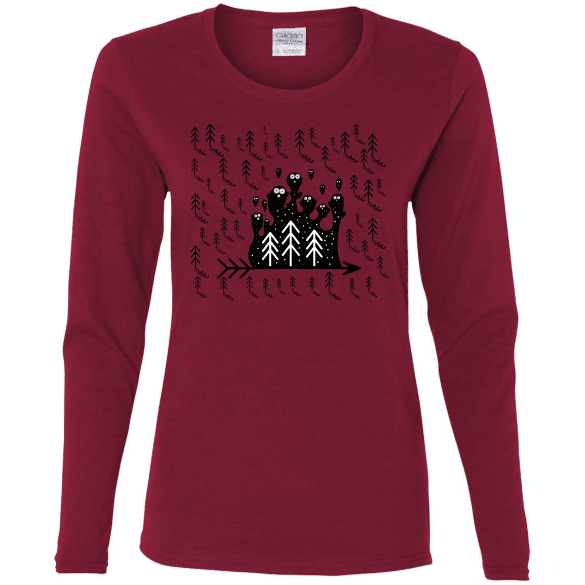 T-Shirts Cardinal / S Campfire Stories Women's Long Sleeve T-Shirt