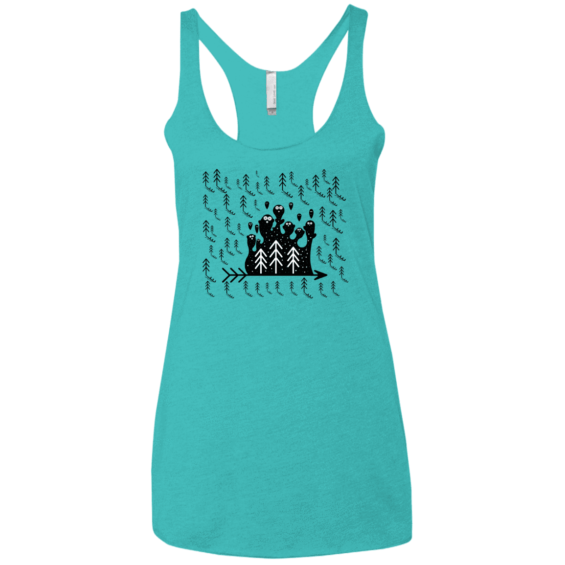 T-Shirts Tahiti Blue / X-Small Campfire Stories Women's Triblend Racerback Tank