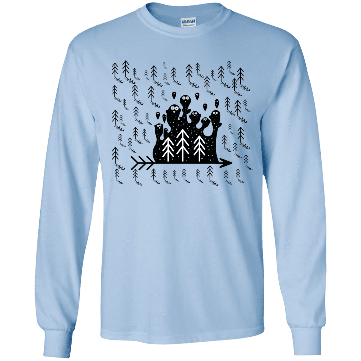 T-Shirts Light Blue / YS Campfire Stories Youth Long Sleeve T-Shirt
