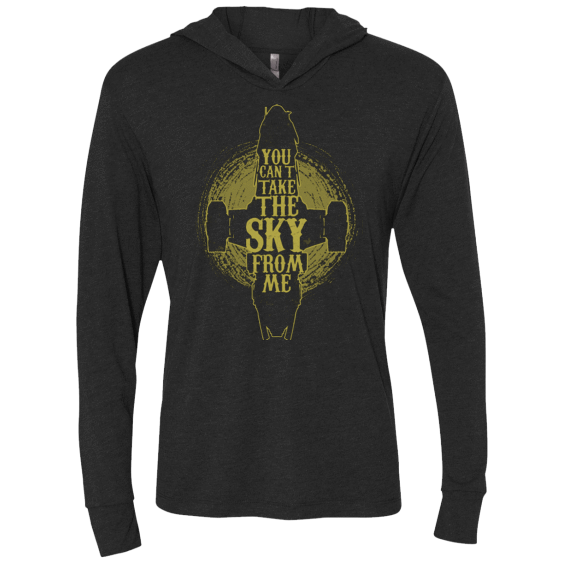 T-Shirts Vintage Black / X-Small Can't take the sky Triblend Long Sleeve Hoodie Tee