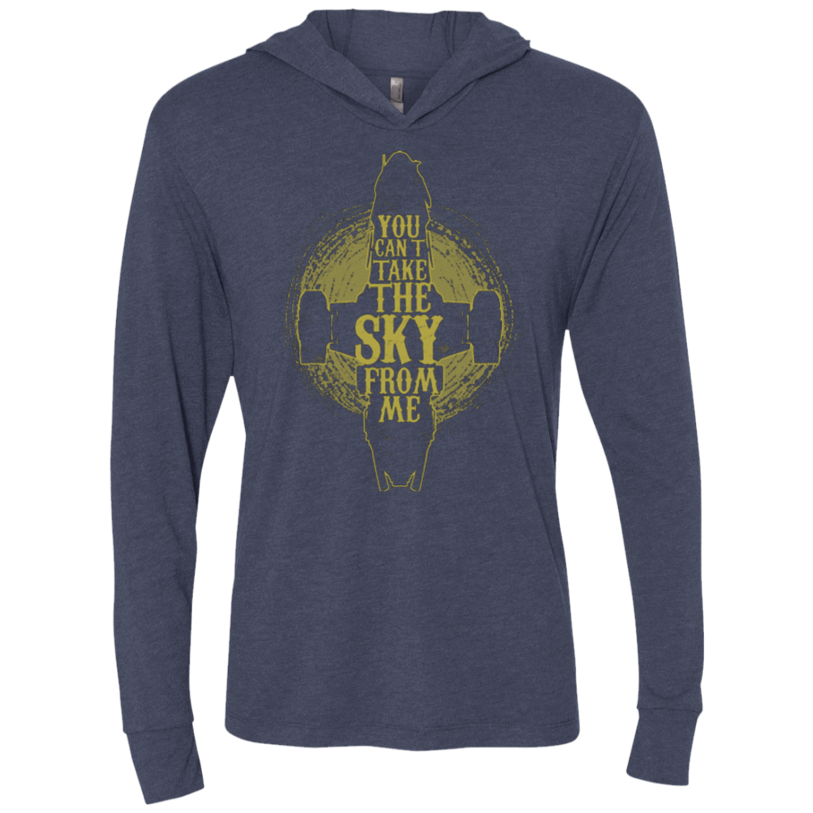 T-Shirts Vintage Navy / X-Small Can't take the sky Triblend Long Sleeve Hoodie Tee