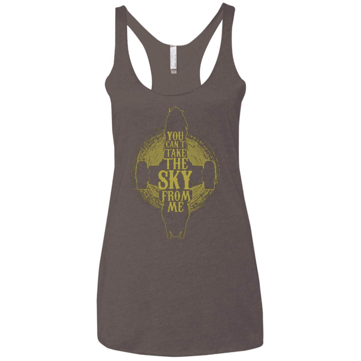 T-Shirts Macchiato / X-Small Can't take the sky Women's Triblend Racerback Tank