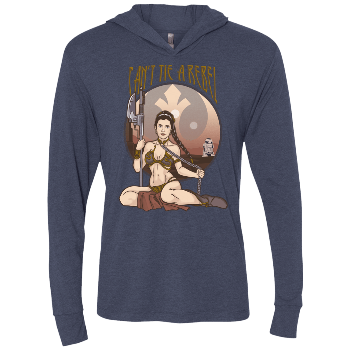 T-Shirts Vintage Navy / X-Small Can't Tie a Rebel Triblend Long Sleeve Hoodie Tee