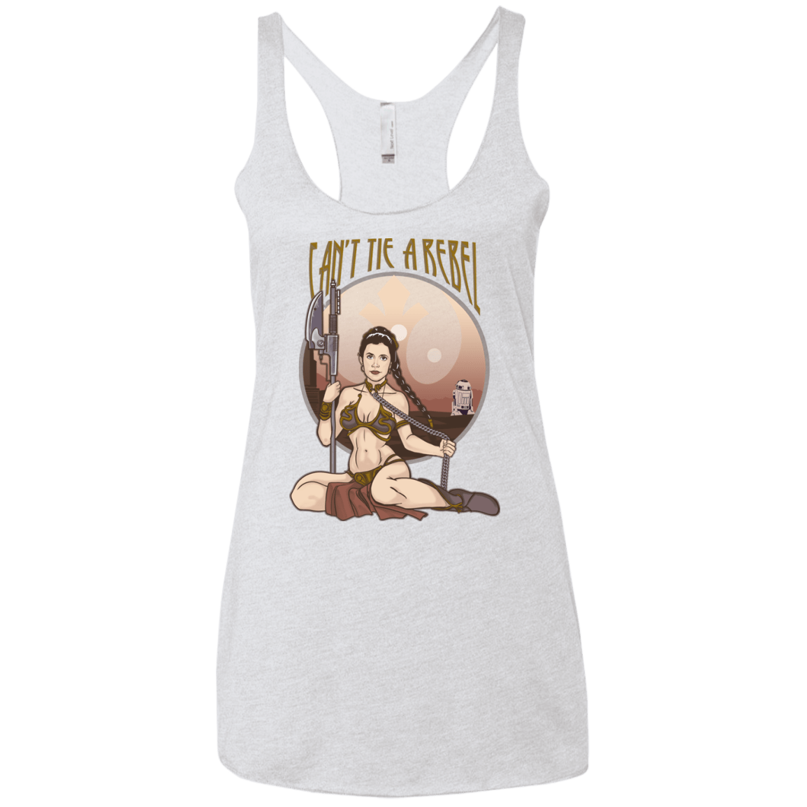 T-Shirts Heather White / X-Small Can't Tie a Rebel Women's Triblend Racerback Tank