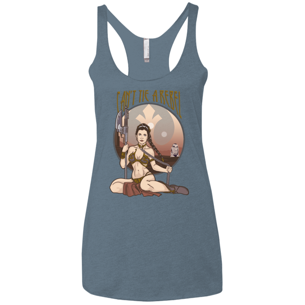 T-Shirts Indigo / X-Small Can't Tie a Rebel Women's Triblend Racerback Tank