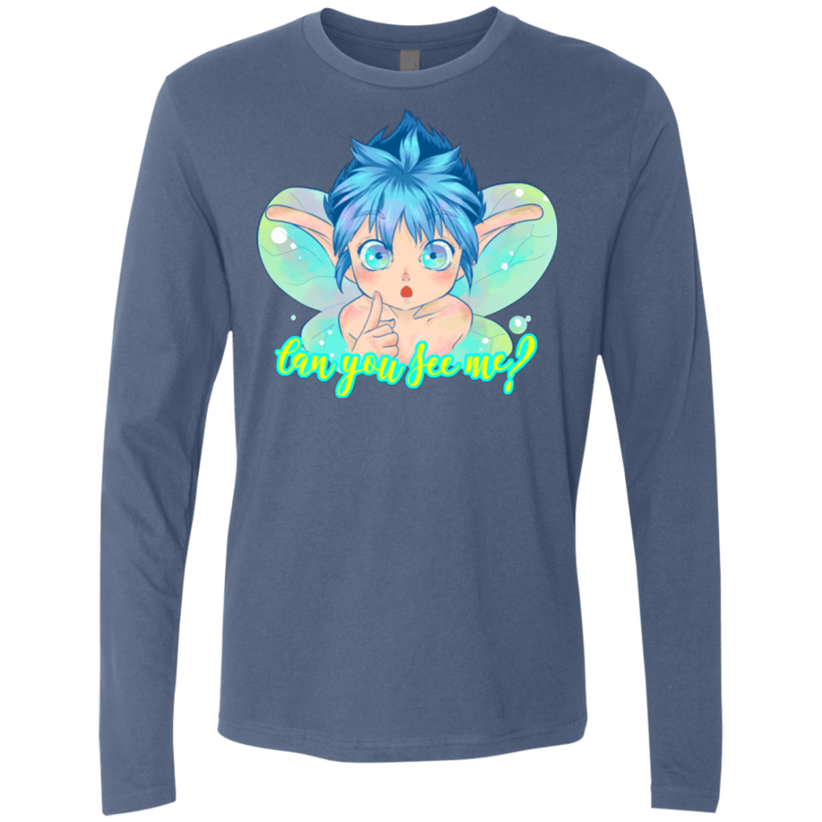 T-Shirts Indigo / Small Can you see me Men's Premium Long Sleeve