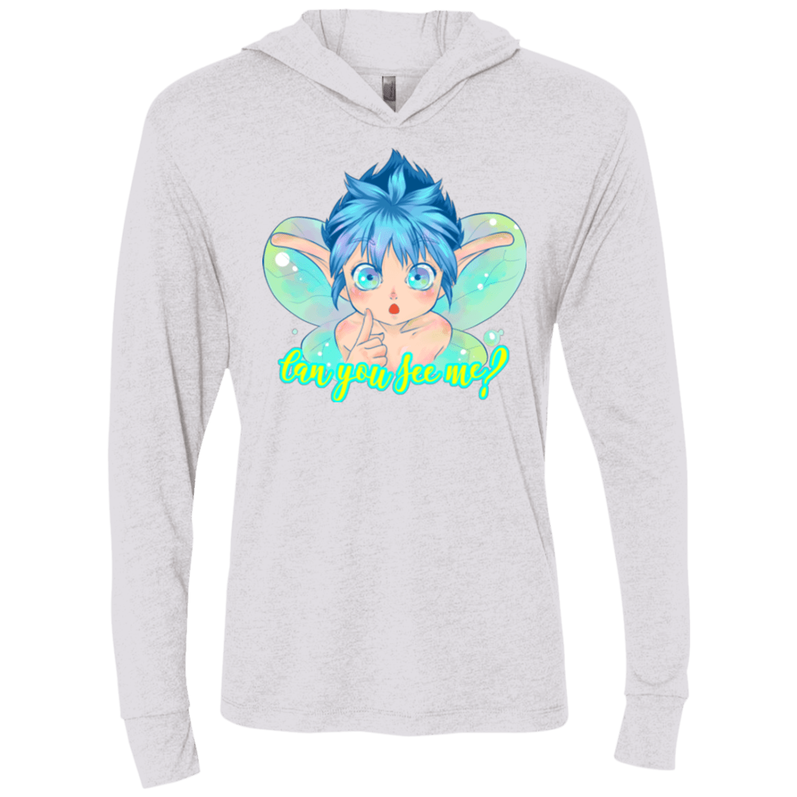 T-Shirts Heather White / X-Small Can you see me Triblend Long Sleeve Hoodie Tee