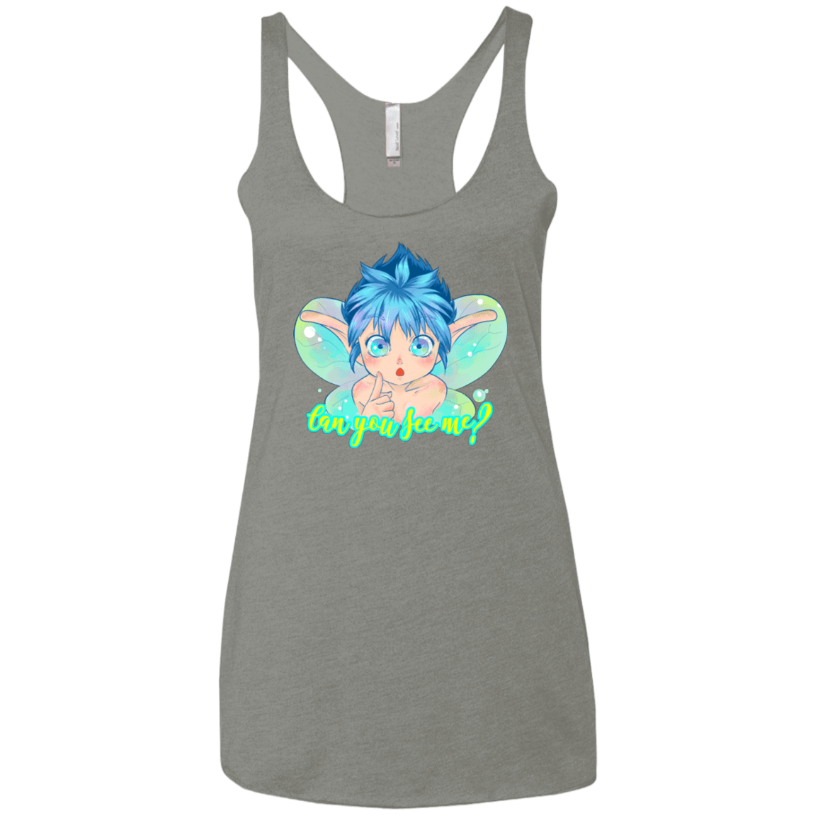 T-Shirts Venetian Grey / X-Small Can you see me Women's Triblend Racerback Tank