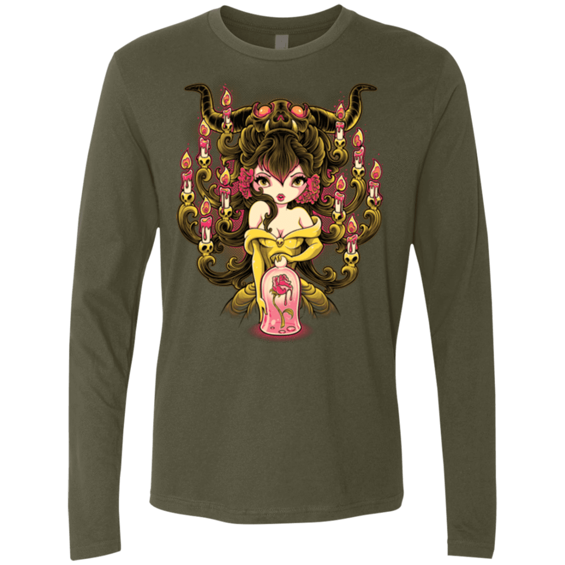 T-Shirts Military Green / Small Candelabra Men's Premium Long Sleeve