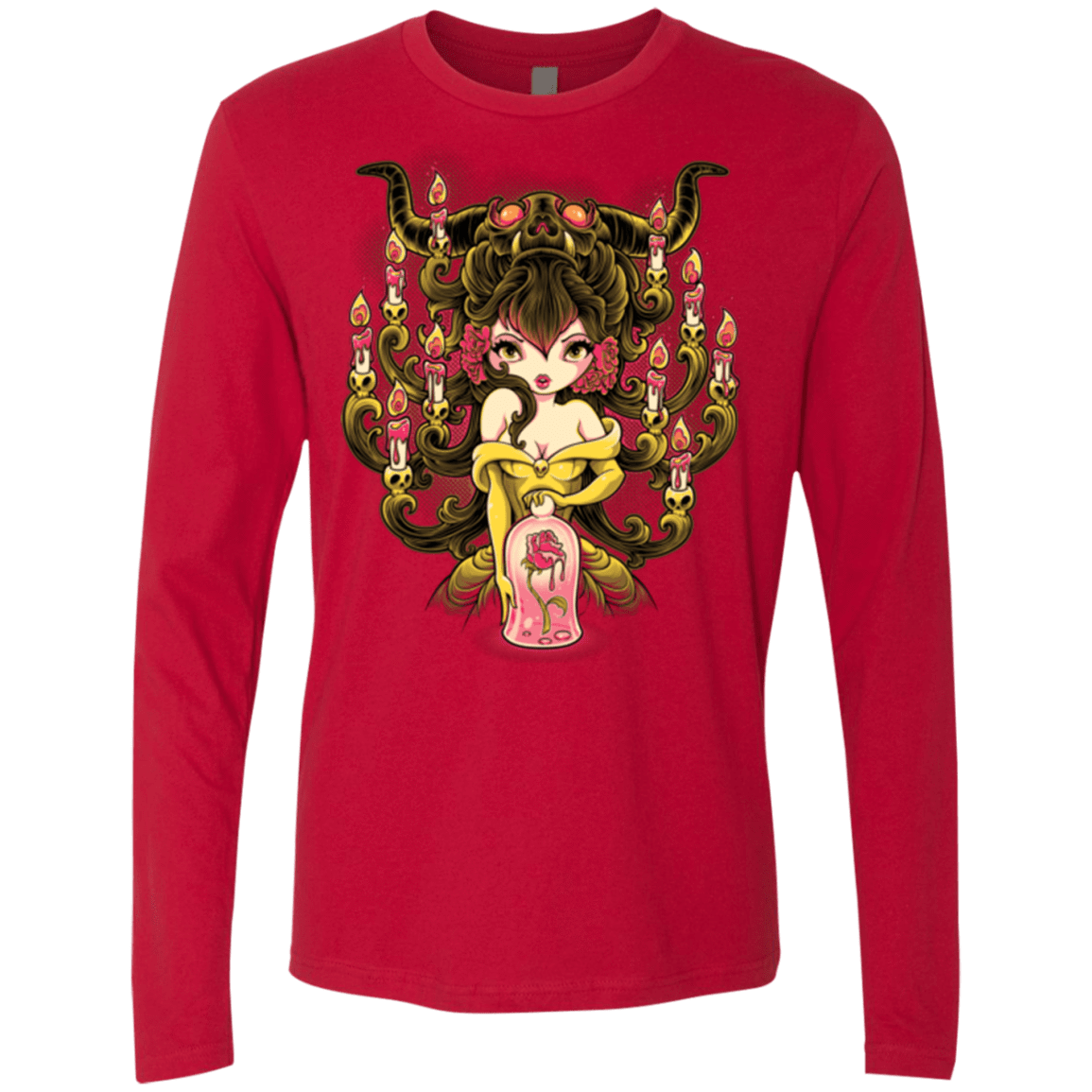 T-Shirts Red / Small Candelabra Men's Premium Long Sleeve
