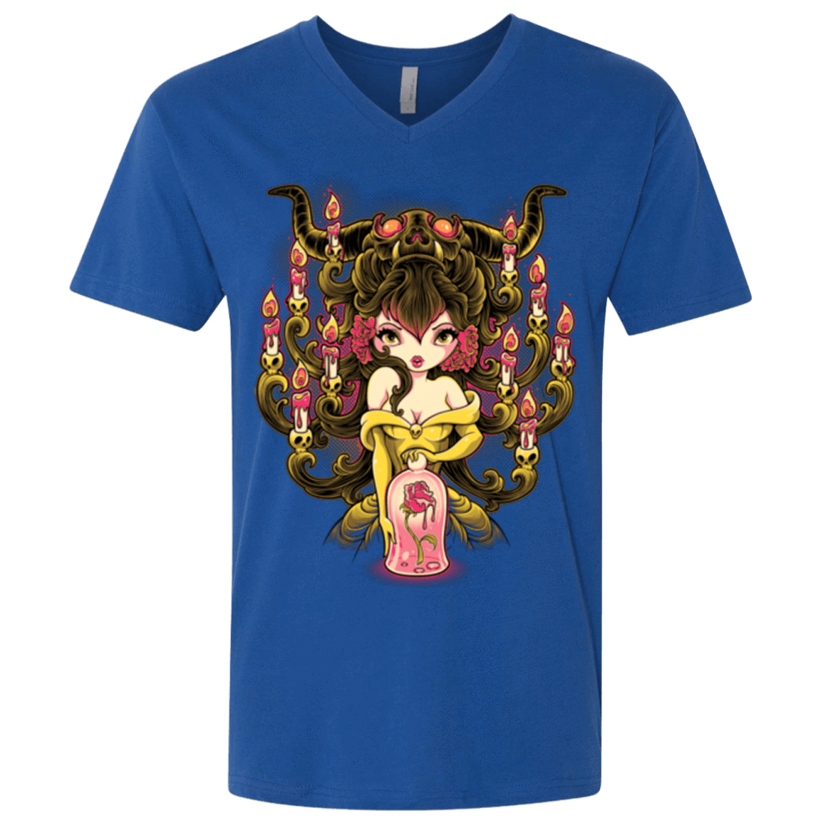 T-Shirts Royal / X-Small Candelabra Men's Premium V-Neck