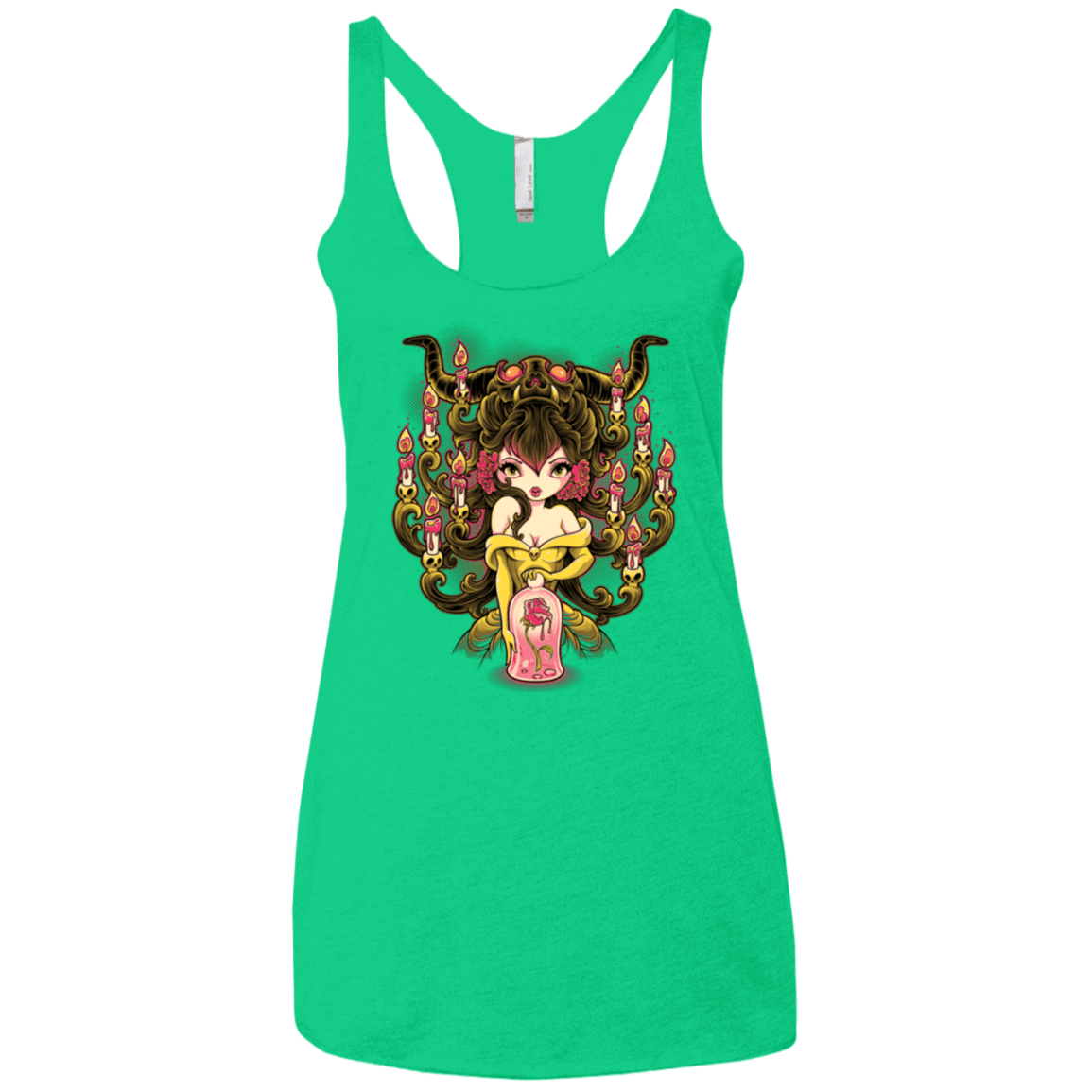 T-Shirts Envy / X-Small Candelabra Women's Triblend Racerback Tank