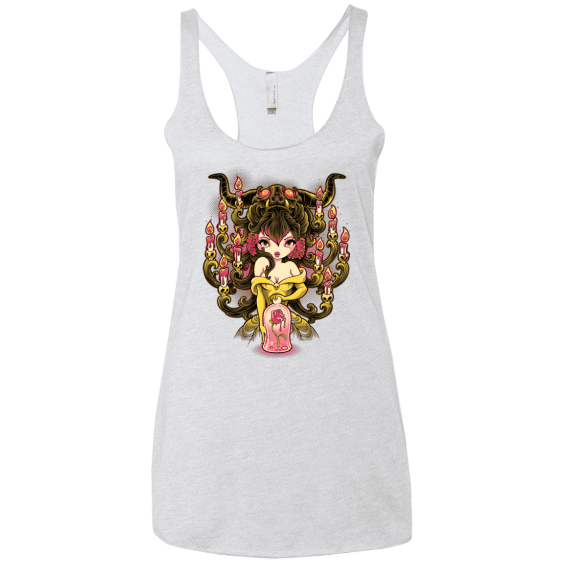 T-Shirts Heather White / X-Small Candelabra Women's Triblend Racerback Tank
