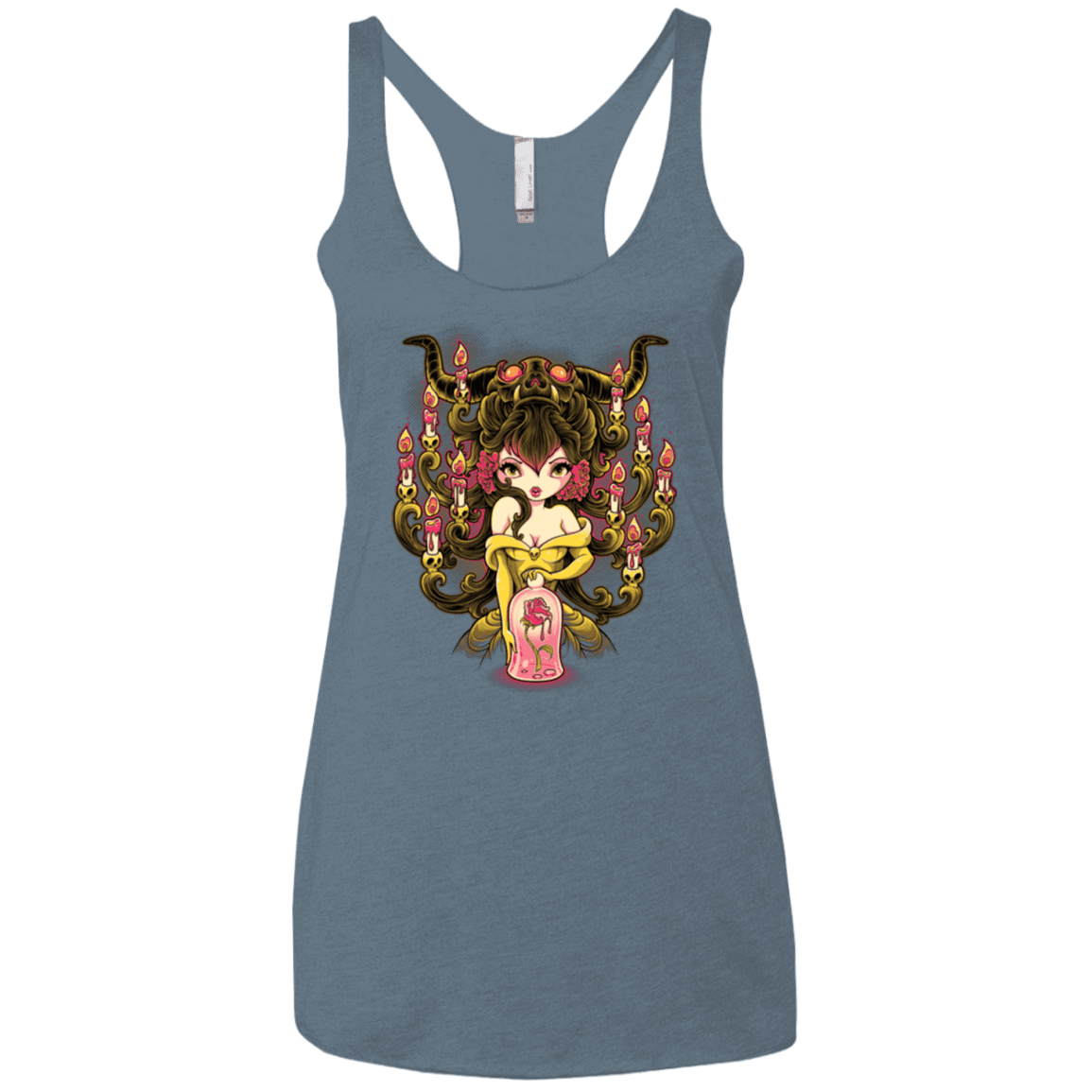 T-Shirts Indigo / X-Small Candelabra Women's Triblend Racerback Tank