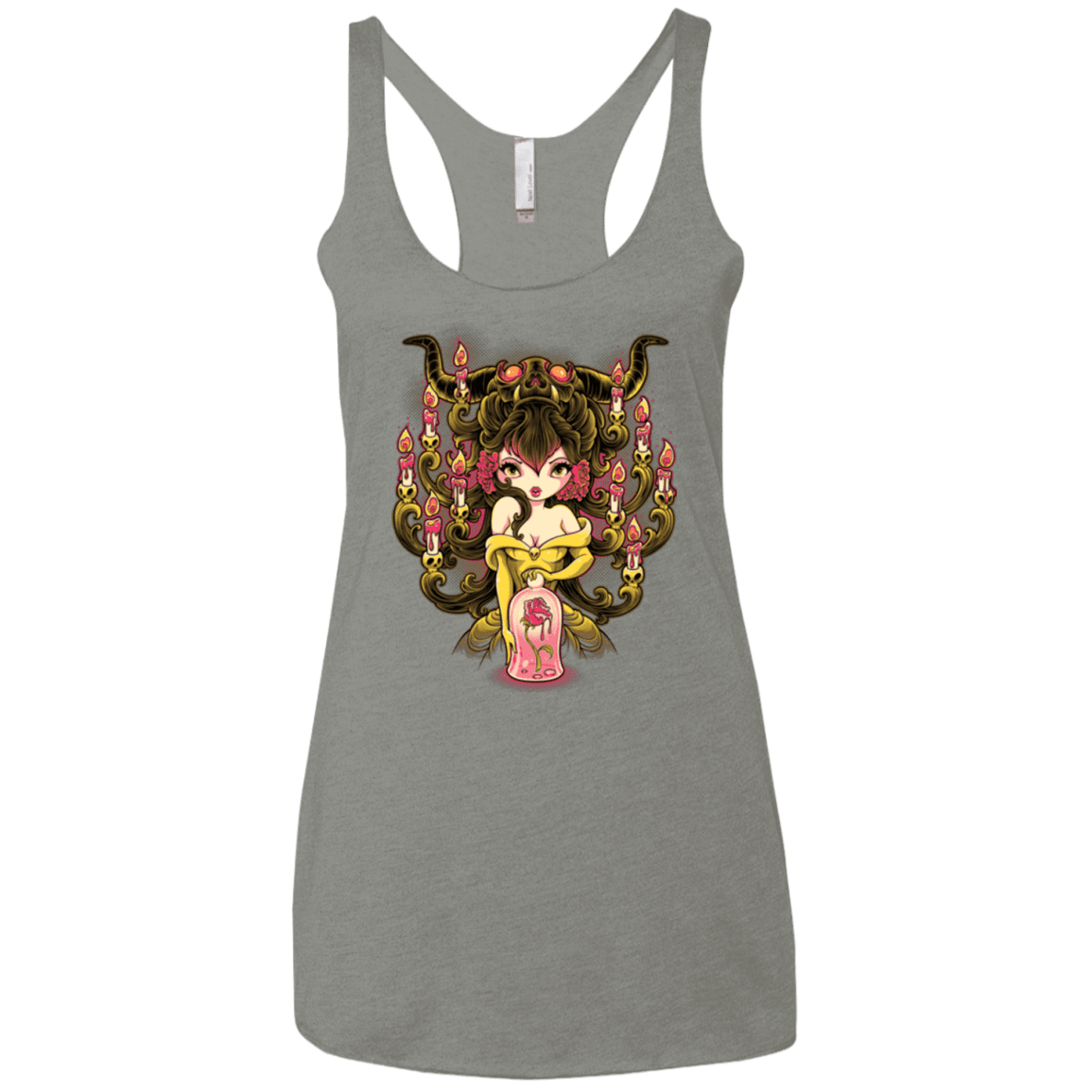 T-Shirts Venetian Grey / X-Small Candelabra Women's Triblend Racerback Tank