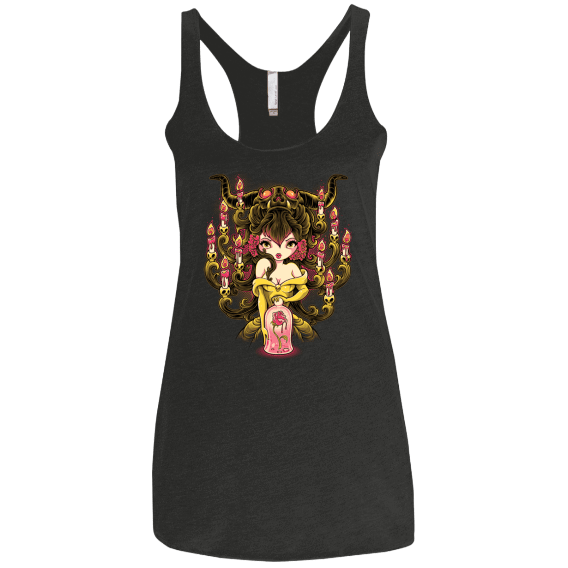 T-Shirts Vintage Black / X-Small Candelabra Women's Triblend Racerback Tank
