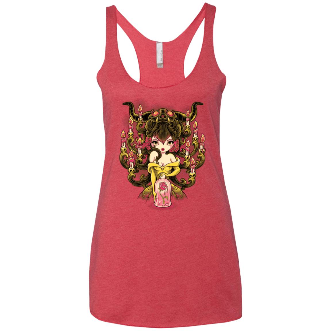 T-Shirts Vintage Red / X-Small Candelabra Women's Triblend Racerback Tank