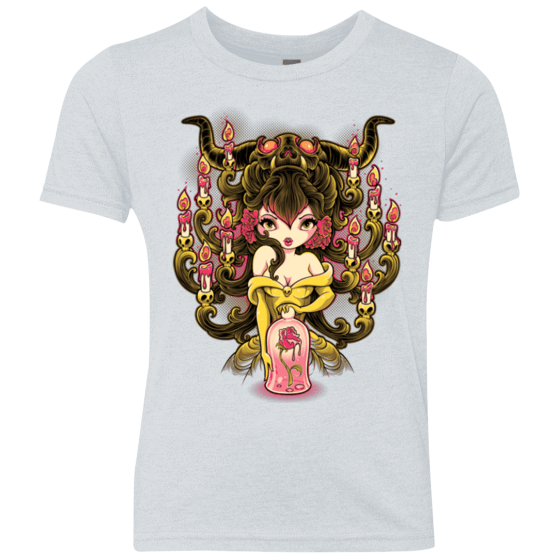 T-Shirts Heather White / YXS Candelabra Youth Triblend T-Shirt