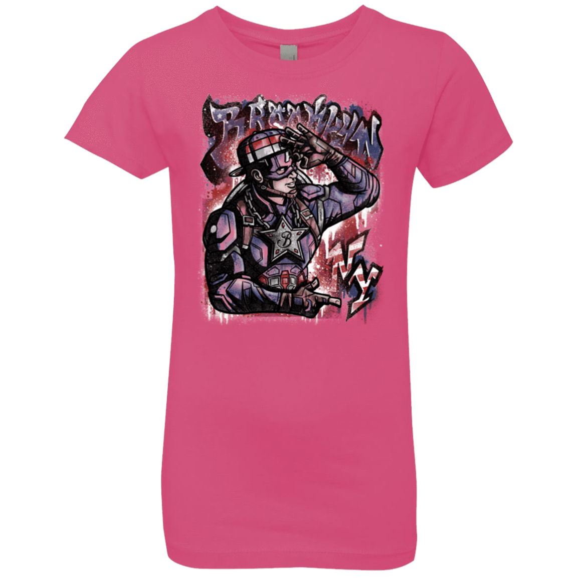 T-Shirts Hot Pink / YXS Cap Brooklyn Girls Premium T-Shirt