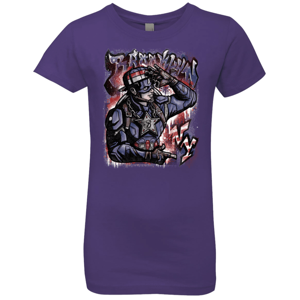 T-Shirts Purple Rush / YXS Cap Brooklyn Girls Premium T-Shirt