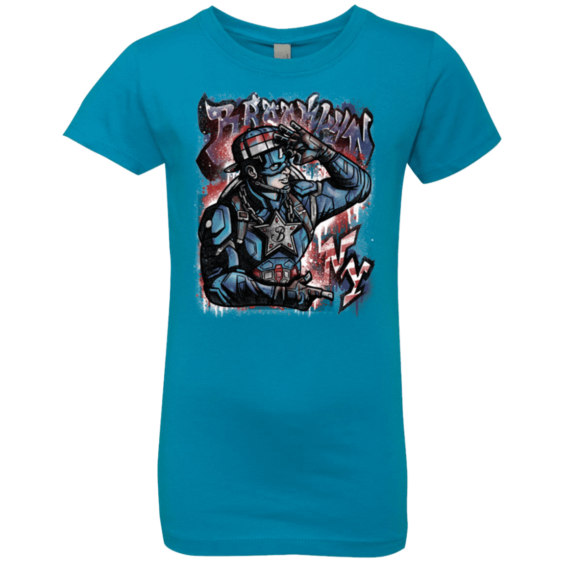 T-Shirts Turquoise / YXS Cap Brooklyn Girls Premium T-Shirt