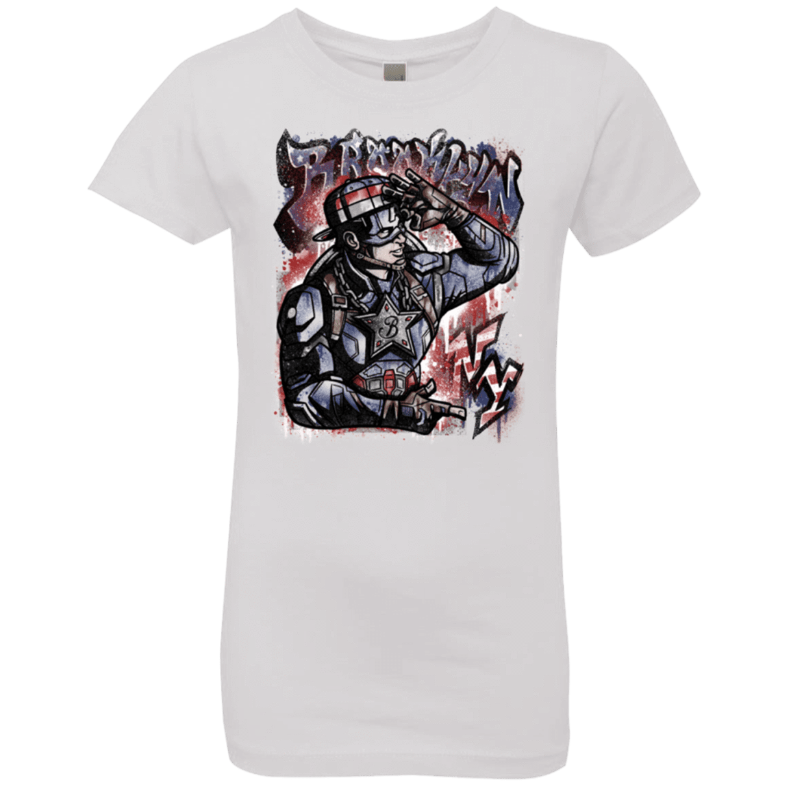 T-Shirts White / YXS Cap Brooklyn Girls Premium T-Shirt