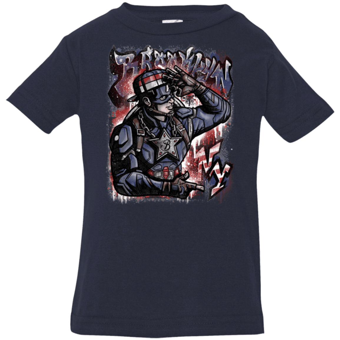 T-Shirts Navy / 6 Months Cap Brooklyn Infant PremiumT-Shirt