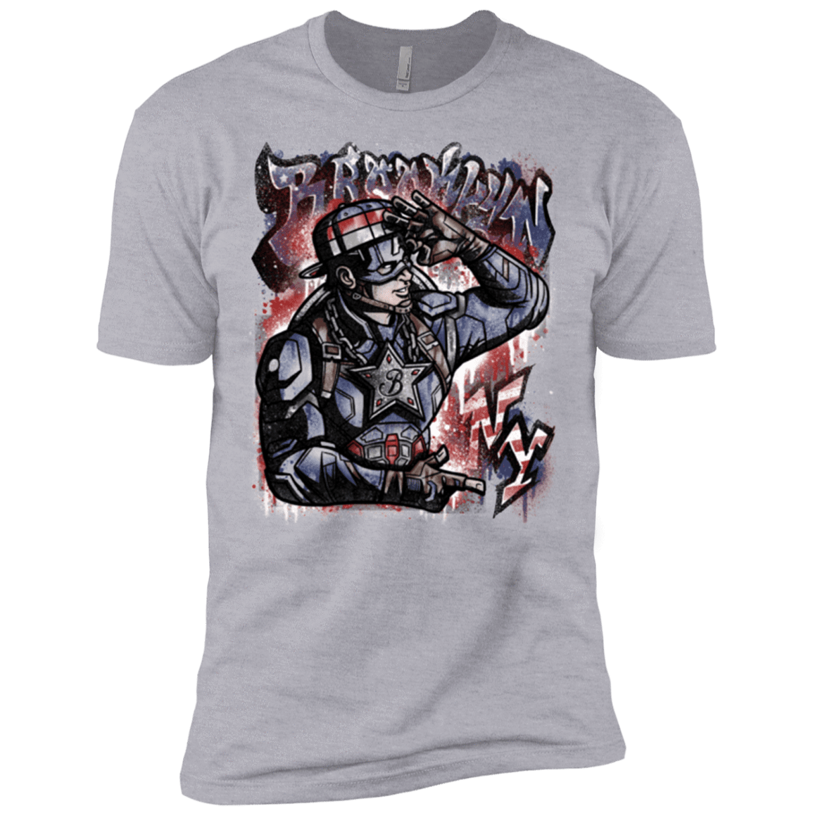 T-Shirts Heather Grey / X-Small Cap Brooklyn Men's Premium T-Shirt