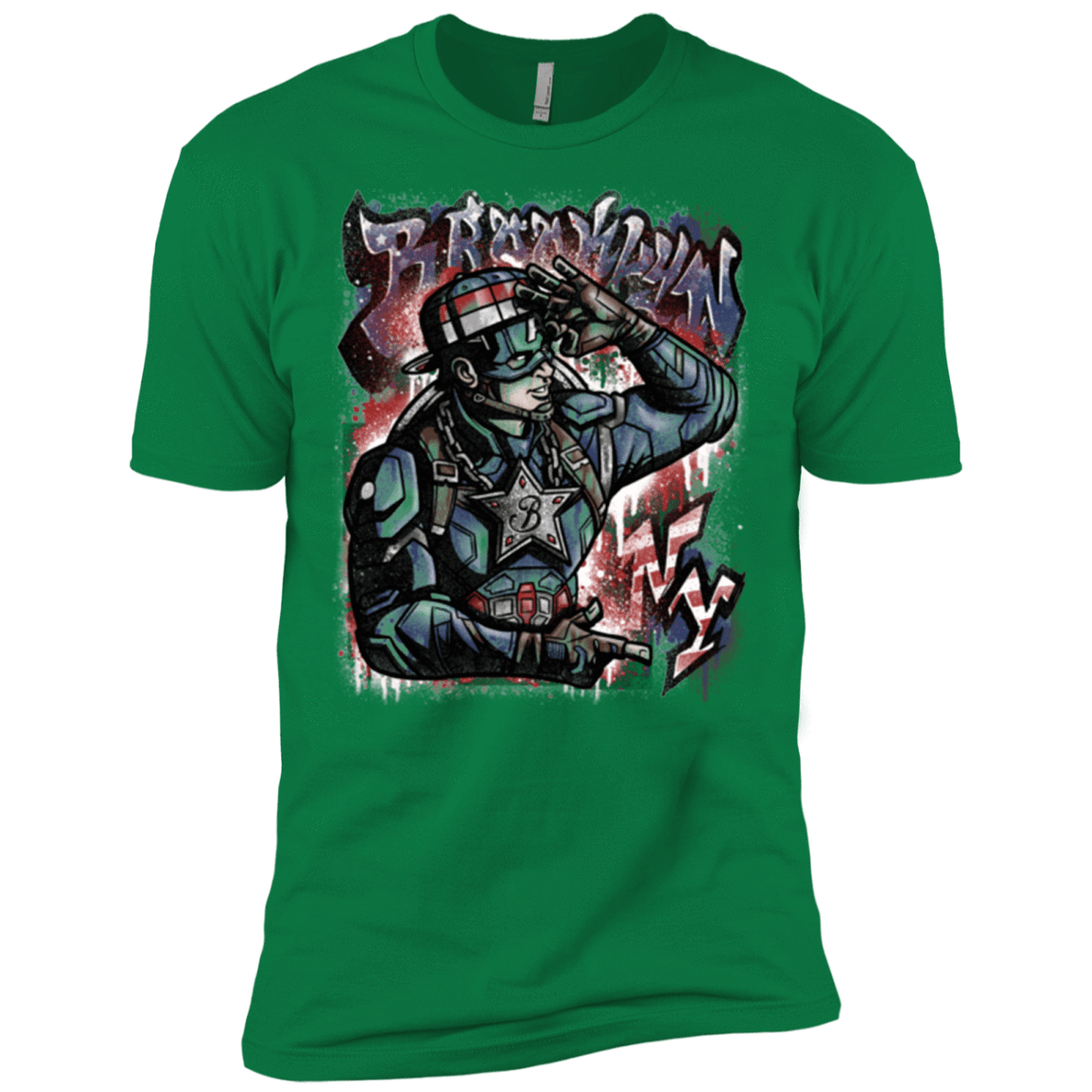 T-Shirts Kelly Green / X-Small Cap Brooklyn Men's Premium T-Shirt