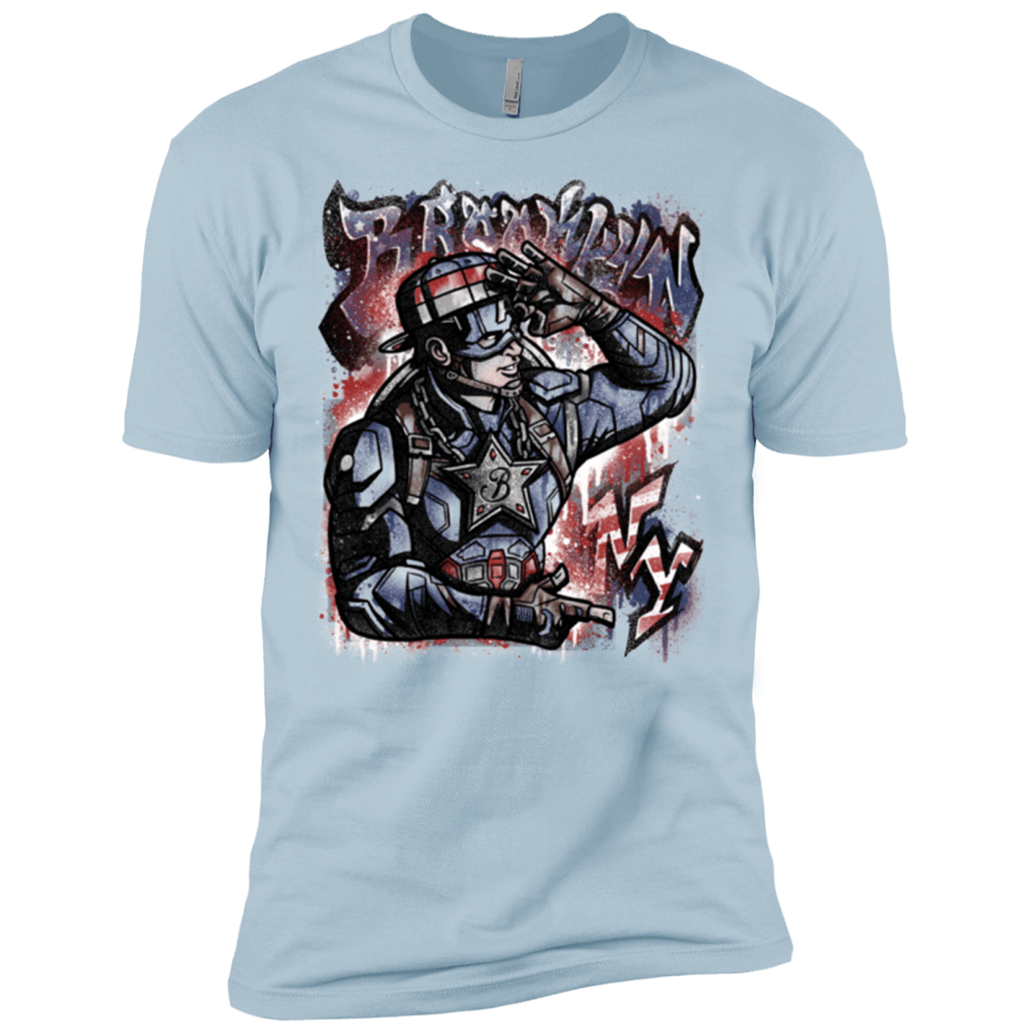 T-Shirts Light Blue / X-Small Cap Brooklyn Men's Premium T-Shirt