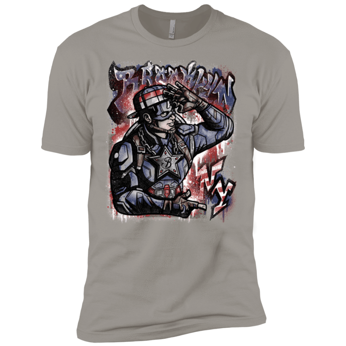 T-Shirts Light Grey / X-Small Cap Brooklyn Men's Premium T-Shirt