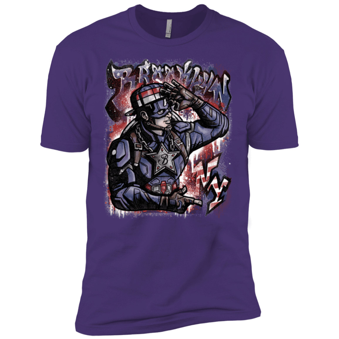 T-Shirts Purple / X-Small Cap Brooklyn Men's Premium T-Shirt