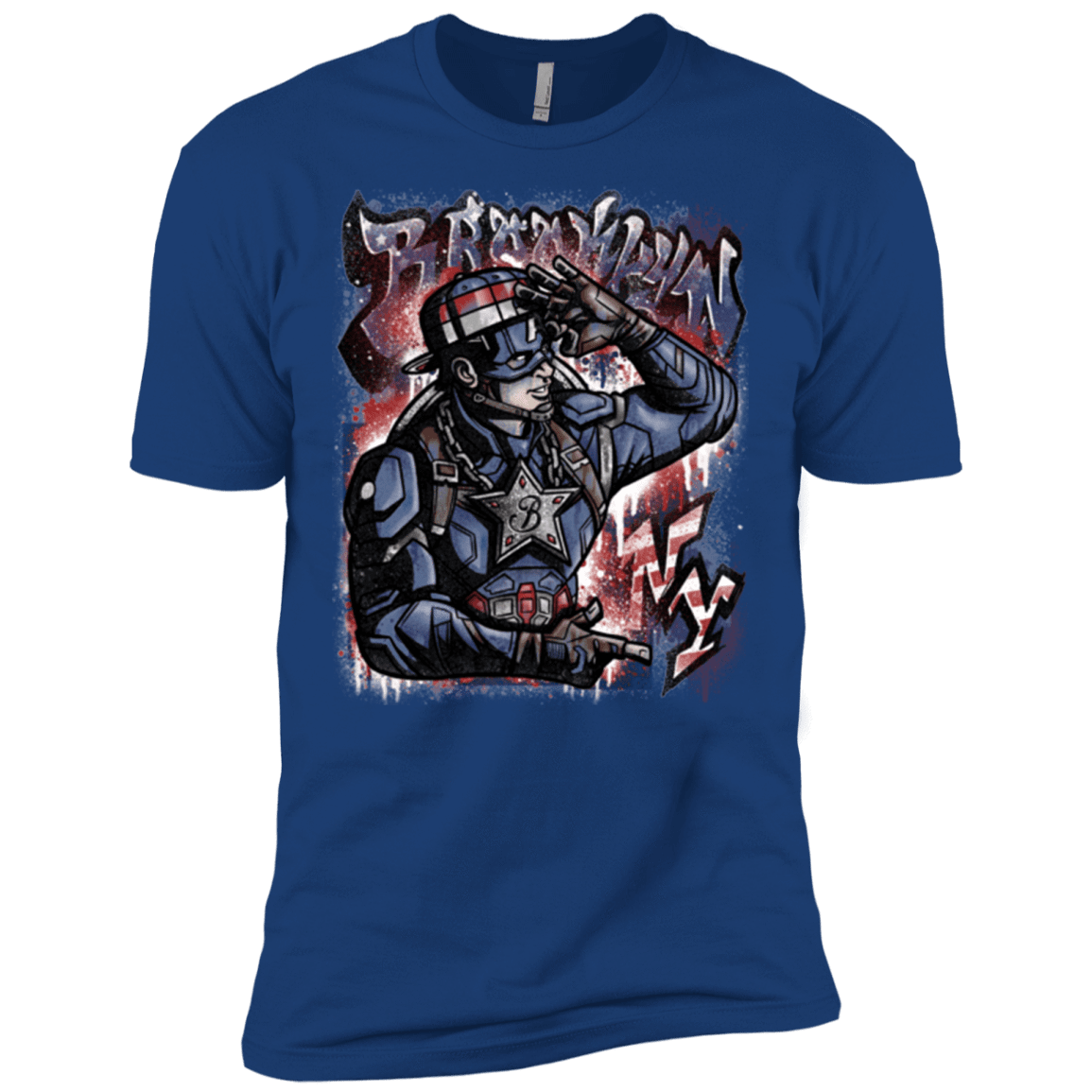 T-Shirts Royal / X-Small Cap Brooklyn Men's Premium T-Shirt