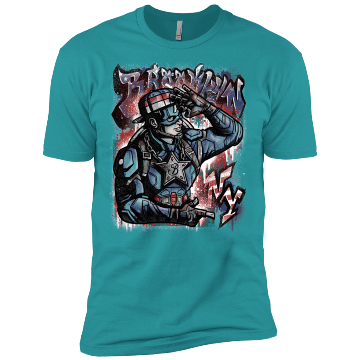 T-Shirts Tahiti Blue / X-Small Cap Brooklyn Men's Premium T-Shirt