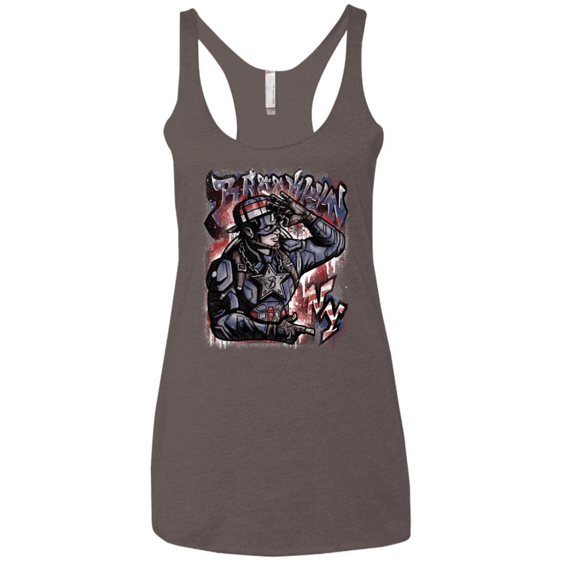 T-Shirts Macchiato / X-Small Cap Brooklyn Women's Triblend Racerback Tank