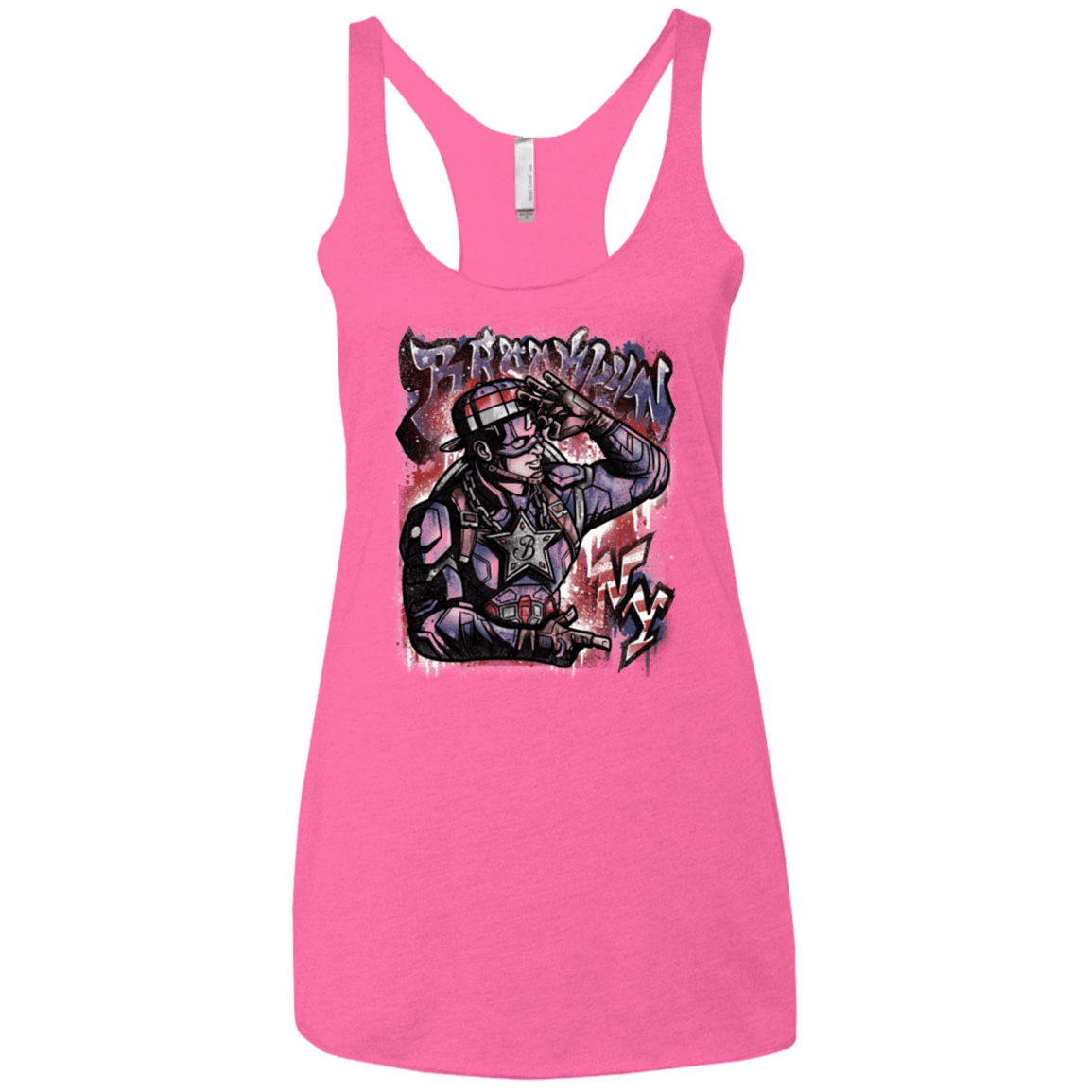 T-Shirts Vintage Pink / X-Small Cap Brooklyn Women's Triblend Racerback Tank