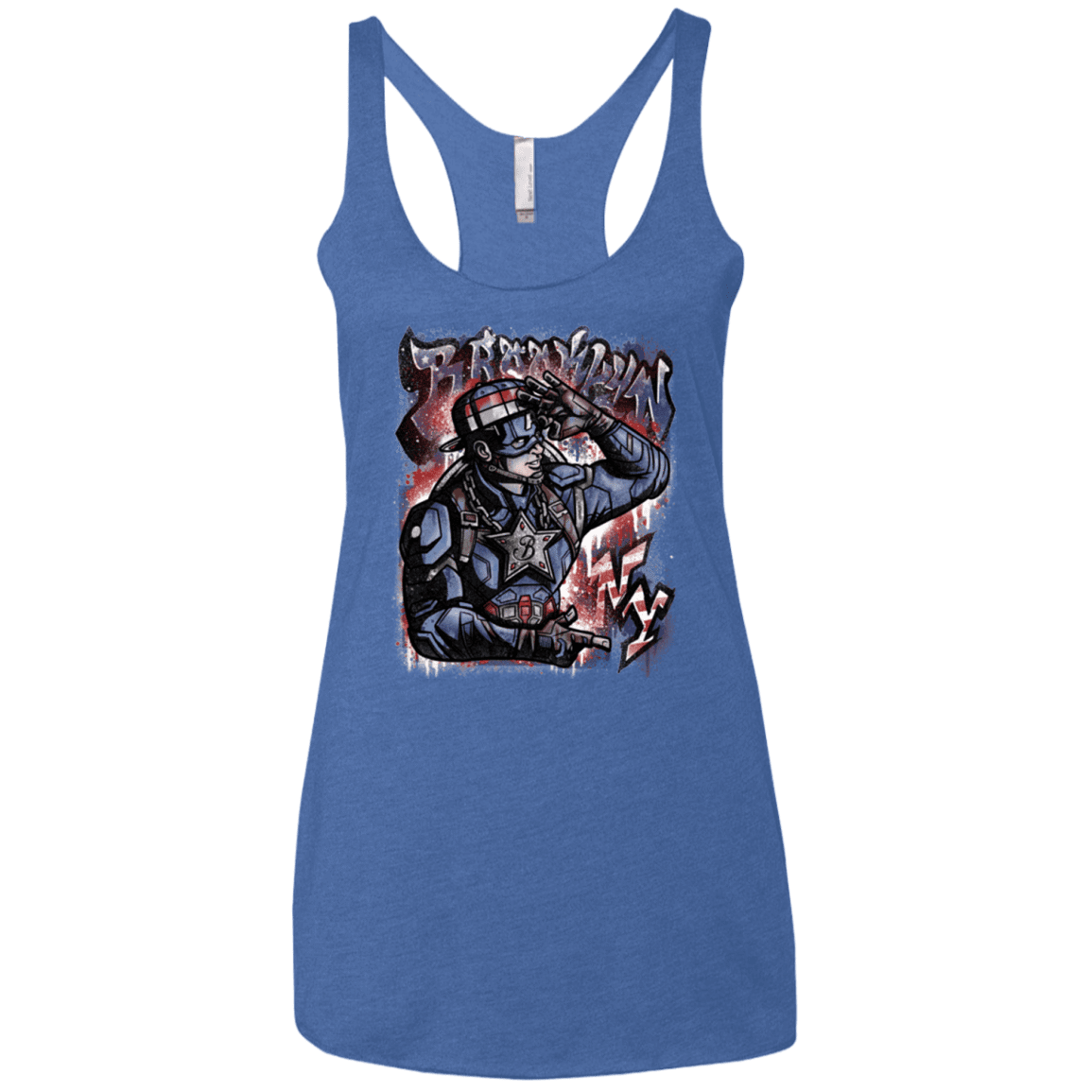 T-Shirts Vintage Royal / X-Small Cap Brooklyn Women's Triblend Racerback Tank