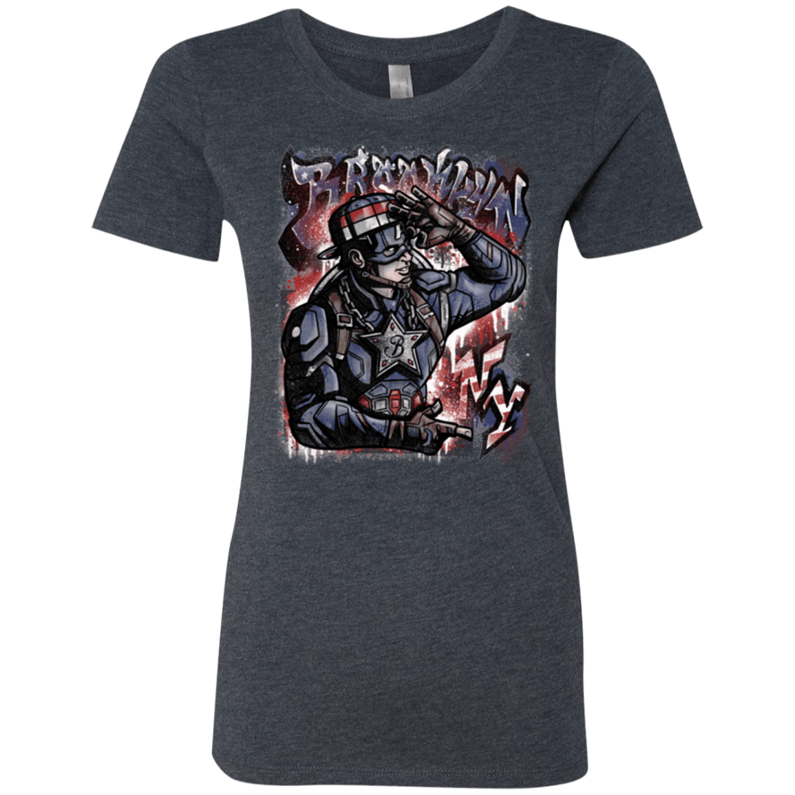 T-Shirts Vintage Navy / Small Cap Brooklyn Women's Triblend T-Shirt