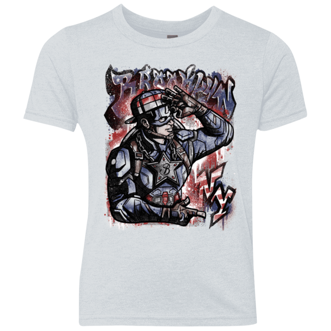 T-Shirts Heather White / YXS Cap Brooklyn Youth Triblend T-Shirt